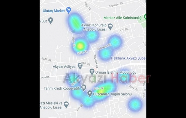 Akyazının koronavirüs haritasında son durum