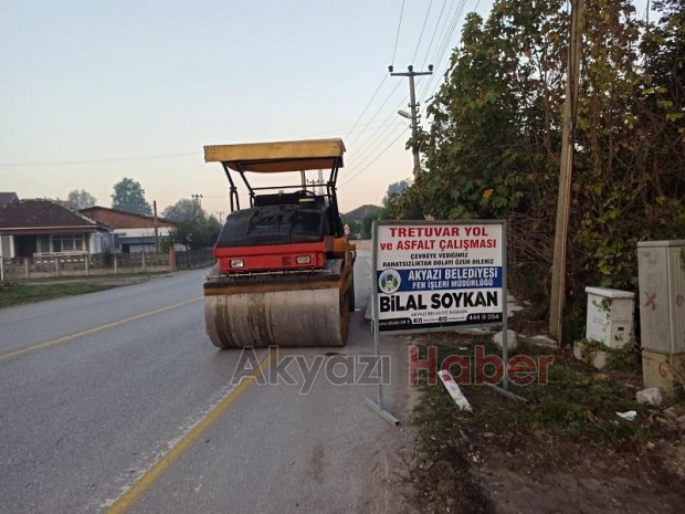 Okullar bölgesinde asfalt çalışması