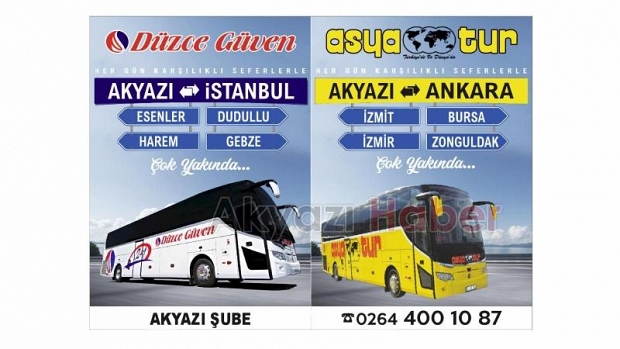 Asya Tur Turkiyenin Her Yerine Akyazidan Seferlerimiz Basladi Akyazi Haber Akyazi Nin Bir Numarali Haber Sitesi Sakarya Haber