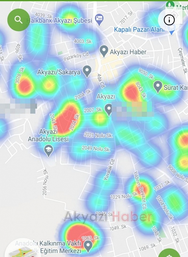 Akyazı'da korona haritasında son durum