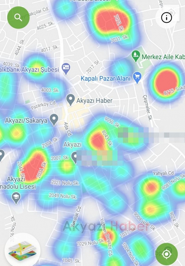 Akyazı'da korona haritasında son durum