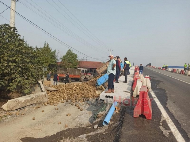 Dikliği ile tepki toplamıştı, yeni köprüde ilk kaza oldu