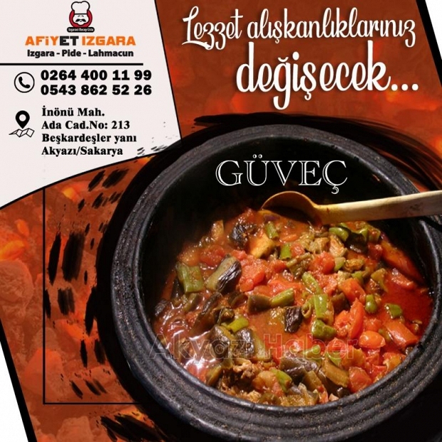 Afiyet Izgara Yenilenen Yüzüyle Hizmetinizde