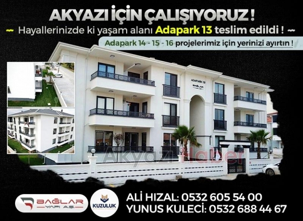 Adapark 12 ve 13. Projelerimiz Bitti. Sıra 14,15,16’da 