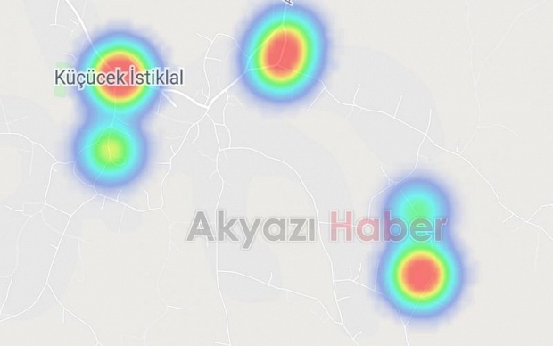 Akyazı'nın korona haritası yeşil ve mora dönmeye başladı