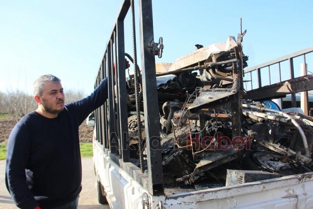 Akülü aracı yanmıştı, Başkan Soykan'dan yardım istedi
