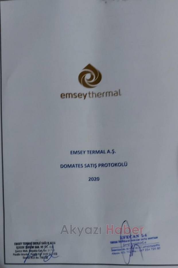 EFECAN TANZiM iLE EMSEY JEOTERMAL SERA iMZALARI ATTI