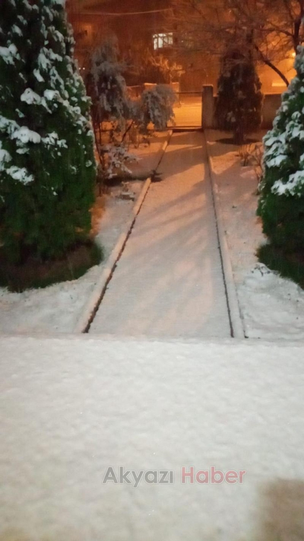 Akyazı'dan kar manzaraları