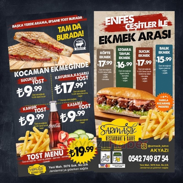 Sarmaşık Rastaurant Kahve hizmetinizde