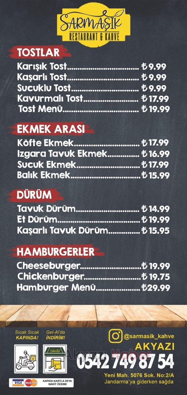Sarmaşık Rastaurant Kahve hizmetinizde