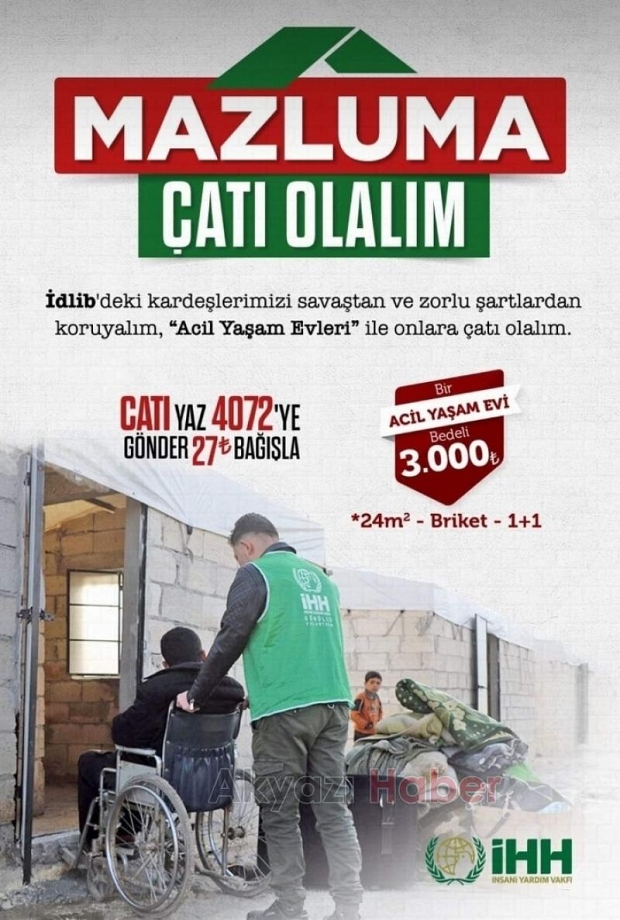 Akyazı İHH'dan Suriyeliler için Briket Ev' kampanyası