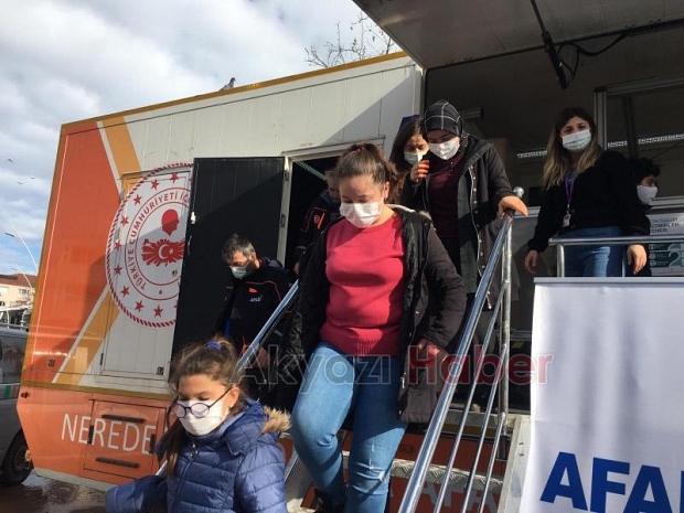 AFAD'ın simülasyon tırı Akyazı'da