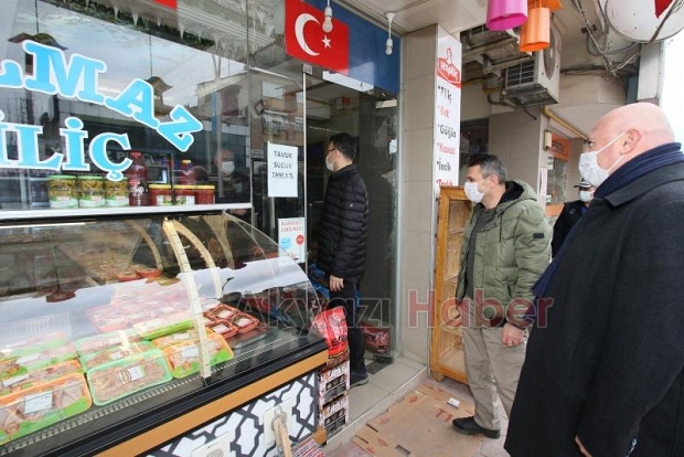 Akyazı protokolünden esnafa ziyaret