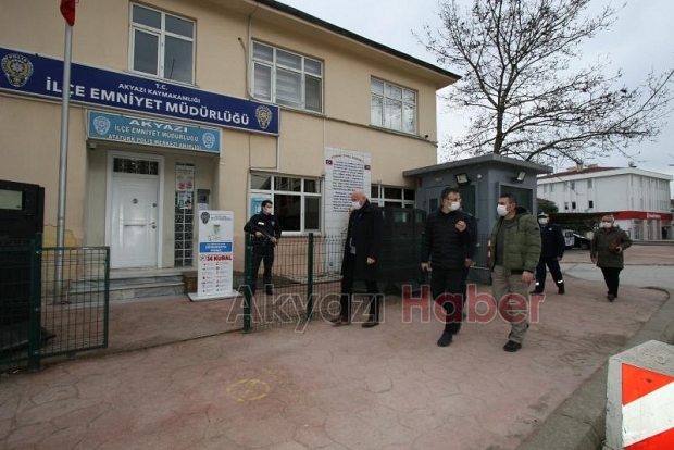 Akyazı protokolünden esnafa ziyaret
