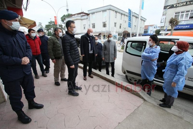 Akyazı protokolünden esnafa ziyaret