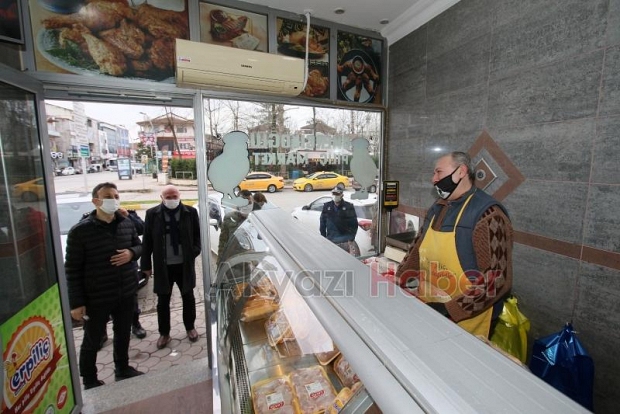 Akyazı protokolünden esnafa ziyaret
