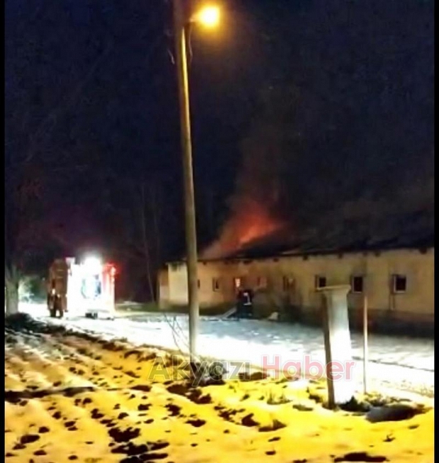 Akyazı'da ahşap atölyesi yandı