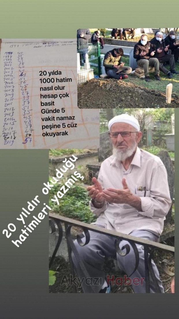 Defterindeki rakamların gizemi öldükten sonra anlaşıldı