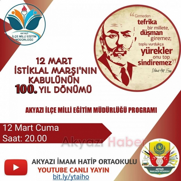 Mehmet Akif Ersoy'u anma programı youtube üzerinden yapılacak