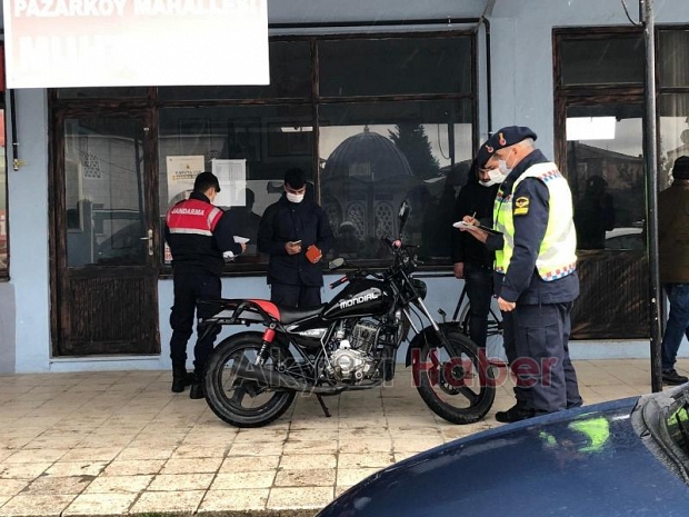 Jandarmadan motosiklet denetimi