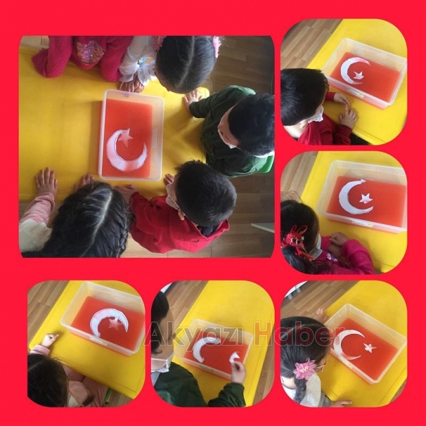 Akyazı'da Anaokulu öğrencilerinden İstiklal Marşı etkinliği