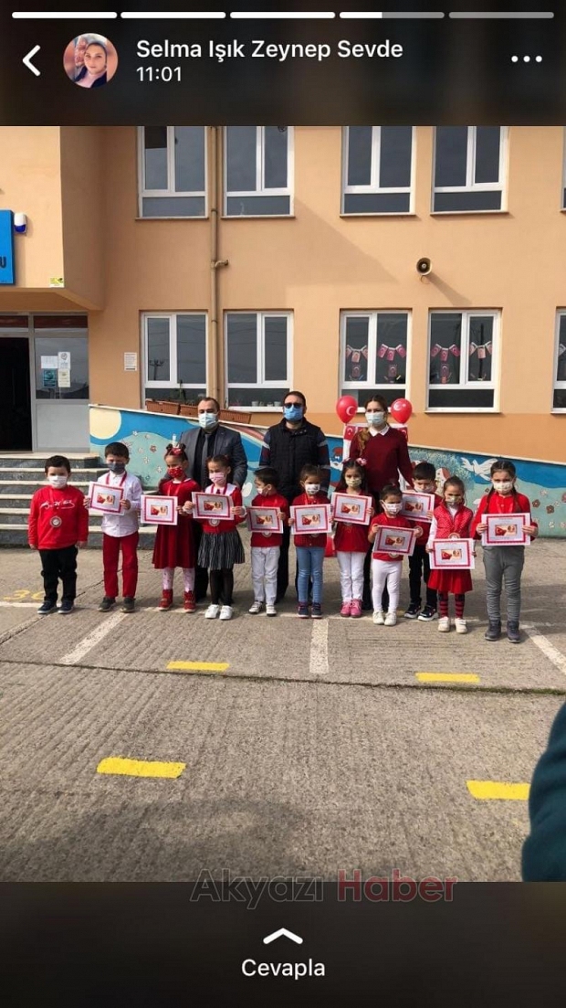 Akyazı'da Anaokulu öğrencilerinden İstiklal Marşı etkinliği