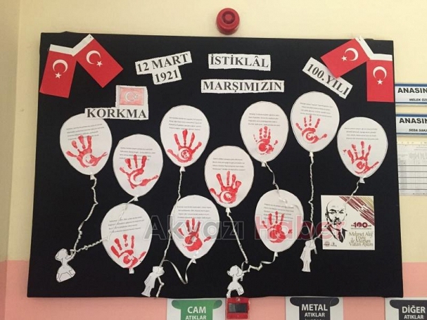 Akyazı'da Anaokulu öğrencilerinden İstiklal Marşı etkinliği