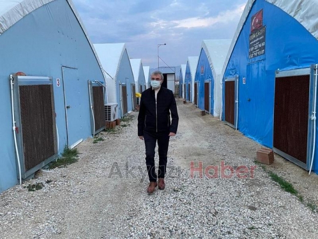 Başkan Yüce, 10 K'nın Mantar Tesisinde hasat yaptı