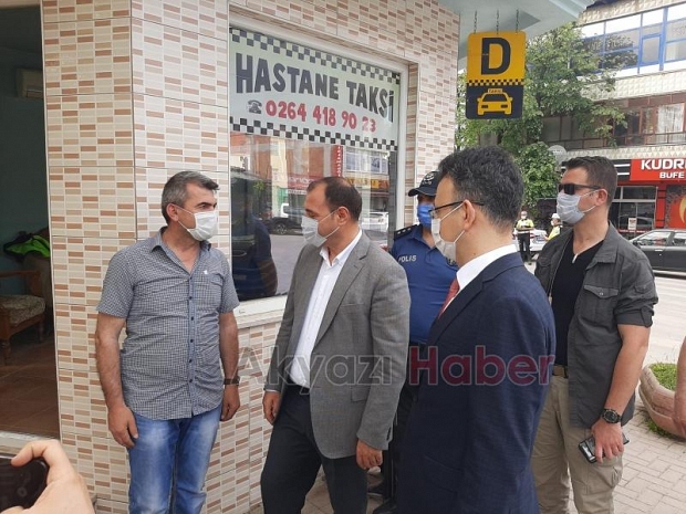Vali Kaldırım Akyazıda uygulama noktalarını denetledi