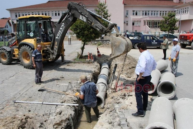 İlçe merkezinde çalışma başladı