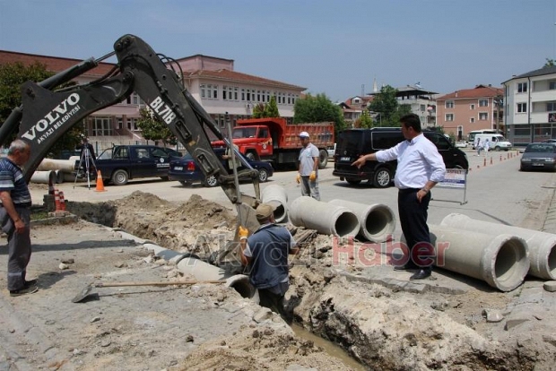 İlçe merkezinde çalışma başladı