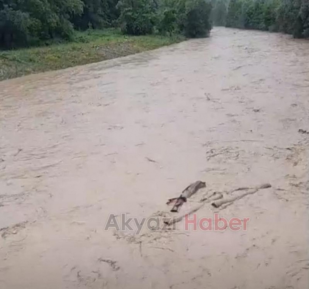 Akyazı'yı sel vurdu; Pek çok mahallede hasar büyük