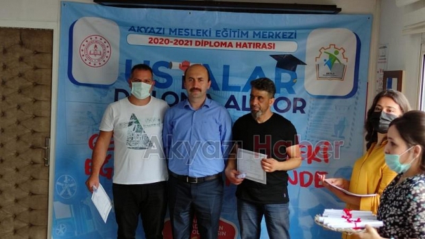 Mesleki Eğitim Merkezi'nde diploma heyecanı