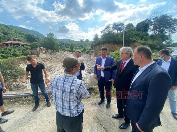 Selden zarar gören mahallelerde inceleme yaptılar