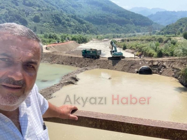 Beldibi köprüsünün yerine geçici köprü yapıldı