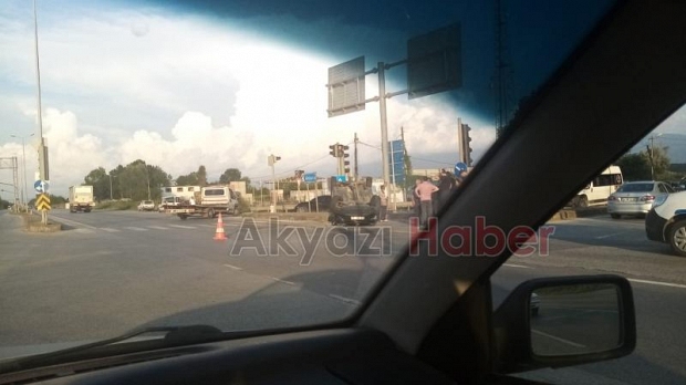 Ormanköy Kavşağı'nda kaza; Ters döndü