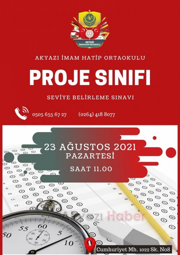 5. sınıf öğrencileri için Seviye Belirleme Sınavı