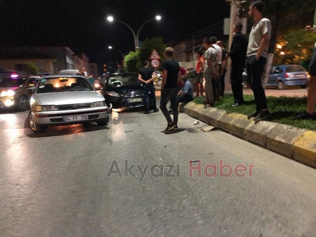 Ada caddesinde trafik kazası