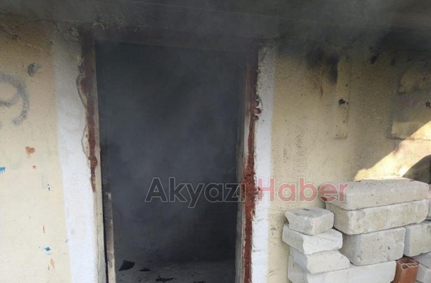 Madde bağımlısı evi ateşe verdi