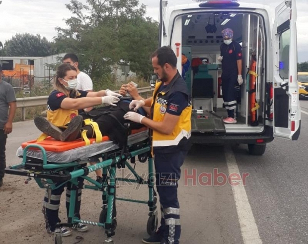 Otomobil takla attı Düzceli aile ölümden döndü