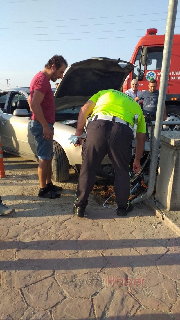 Köprüye çarptı