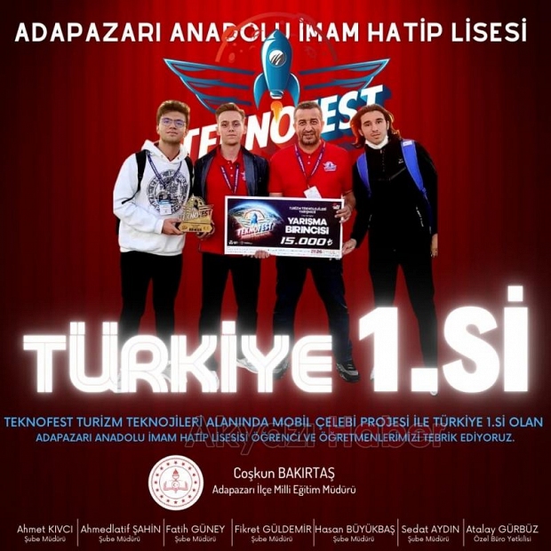 Sakarya'nın mucitleri TEKNOFEST'te birinci oldu