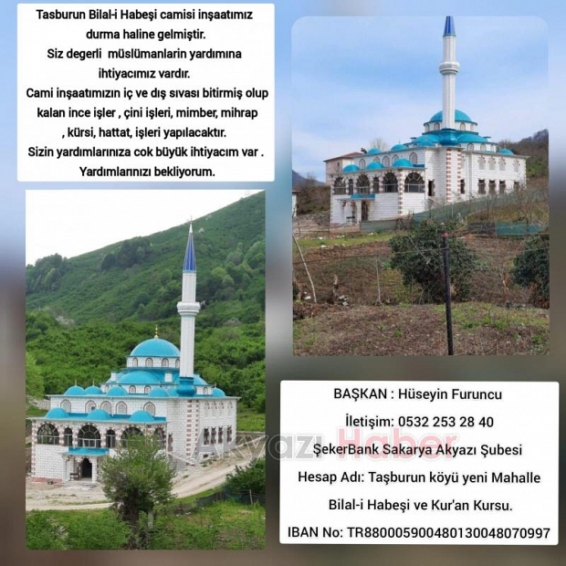 Bilal-İ Habeşi Camii Camii ve Kur'an Kursu yardımlarınızı bekliyor