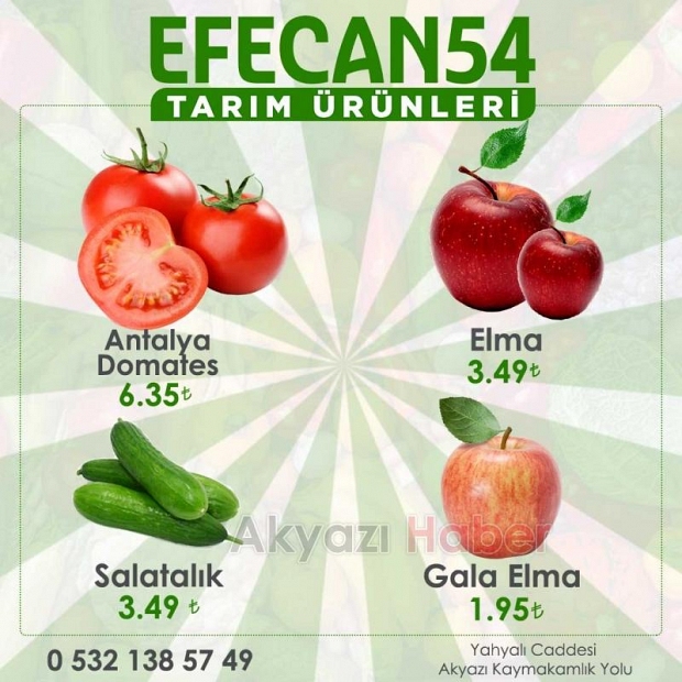 Efecan Tanzim Satışta her gün en ucuz fiyat