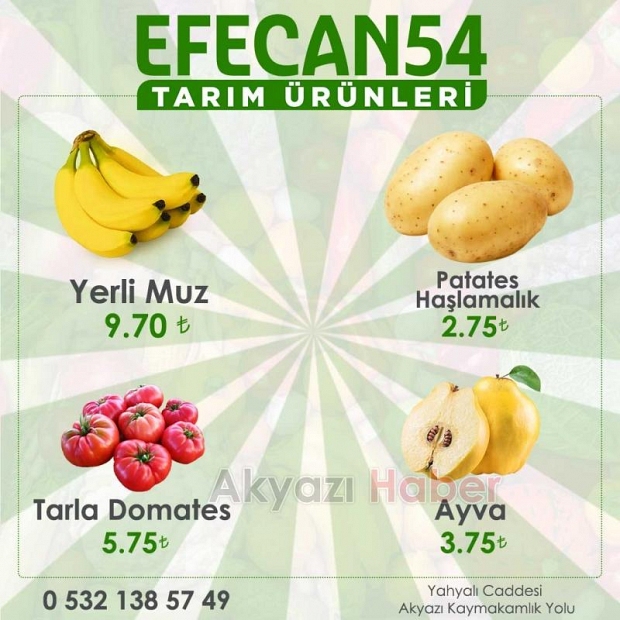 Efecan Tanzim Satışta her gün en ucuz fiyat
