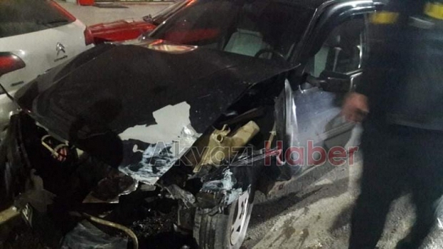 Otomobile çarpıp kaçtı