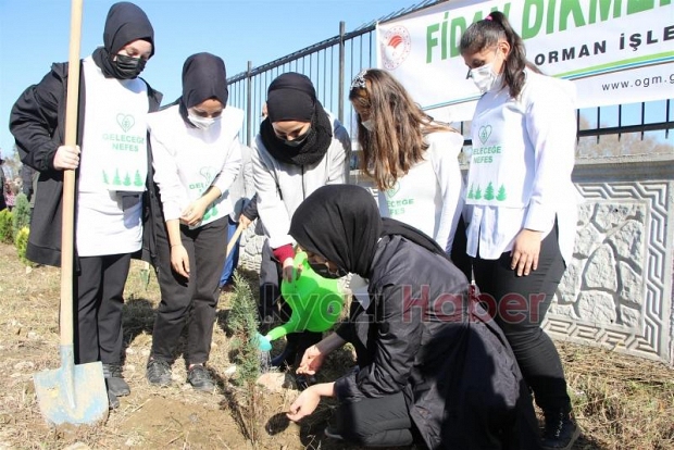 Akyazı'da geleceğe nefes olacak yeni fidanlar toprakla buluştu
