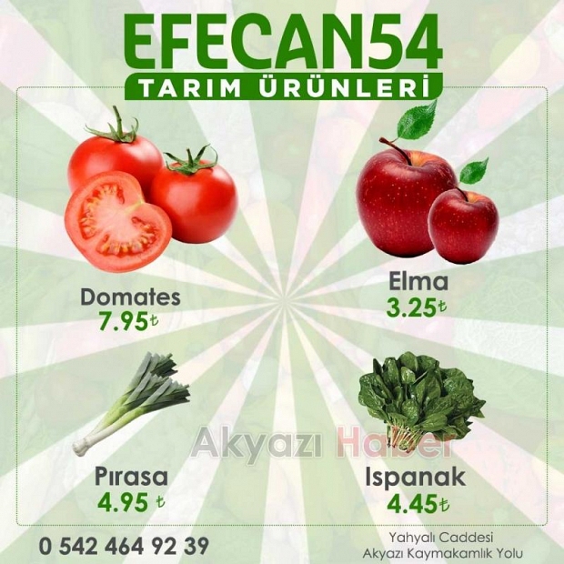 Efecan Tanzim Satışta her gün en ucuz fiyat