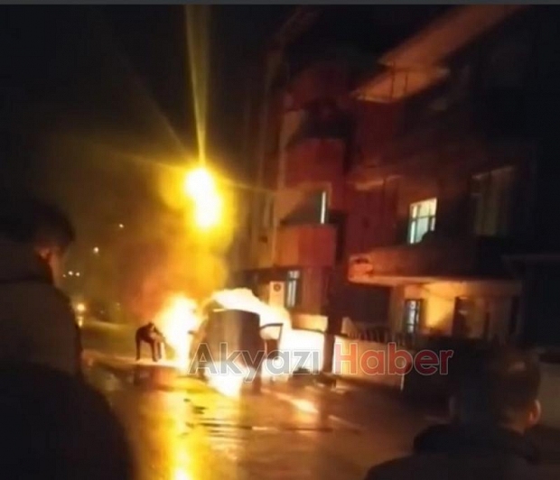 Otomobilde yangın çıktı