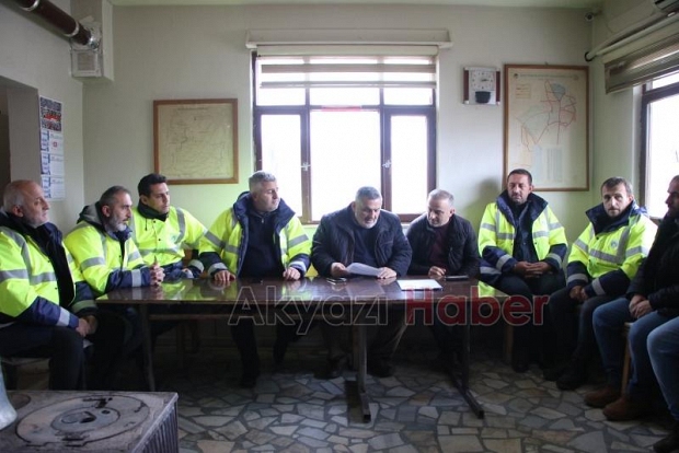 Akyazı Belediyesi karla mücadeleye hazır 